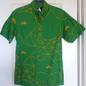 Mens Aloha Shirt Sig on Smith Green Button up